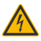 SafetyMarking Panneau d'avertissement film SL 200 mm Danger de tension électrique-1