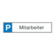 SafetyMarking Panneau de parking alu L520xH110 mm Employés-1