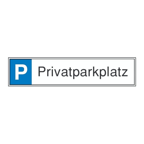 SafetyMarking Panneau de parking alu L520xH110 mm Parking privé