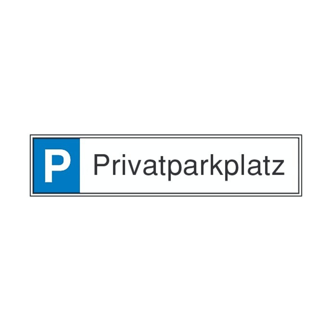 SafetyMarking Panneau de parking alu L520xH110 mm Parking privé