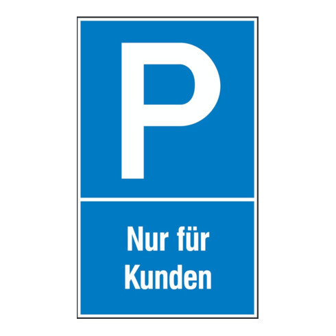 SafetyMarking Panneau de parking Plastique L250xH400 mm Réservé aux clients