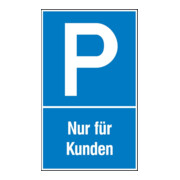 SafetyMarking Panneau de parking Plastique L250xH400 mm Réservé aux clients