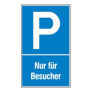SafetyMarking Panneau de parking plastique L250xH400 mm Réservé aux visiteurs