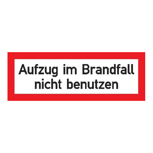 SafetyMarking Panneau de protection incendie Film B148xH52 mm Ascenseur en cas d'incendie, phosphorescent long