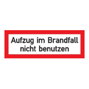 SafetyMarking Panneau de protection incendie Film B148xH52 mm Ascenseur en cas d'incendie, phosphorescent long