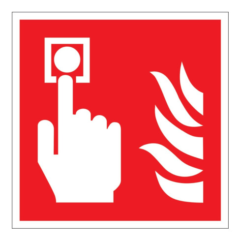 SafetyMarking Panneau de protection incendie Film B150xH150 mm Détecteur de fumée photoluminescent