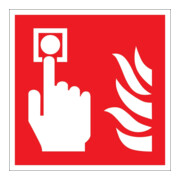SafetyMarking Panneau de protection incendie Film B150xH150 mm Détecteur de fumée photoluminescent