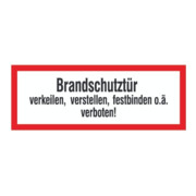 SafetyMarking Panneau de protection incendie Film B297xH105 mm Porte coupe-feu cale phosphorescente