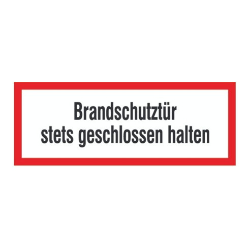 SafetyMarking Panneau de protection incendie Film B297xH105 mm Porte coupe-feu fermée photoluminescent long