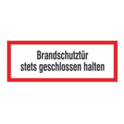 SafetyMarking Panneau de protection incendie Film B297xH105 mm Porte coupe-feu fermée photoluminescent long