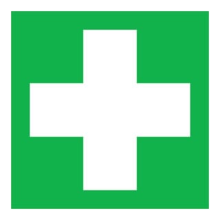 SafetyMarking Panneau de signalisation Alu L200xH200 mm Premiers secours photoluminescent
