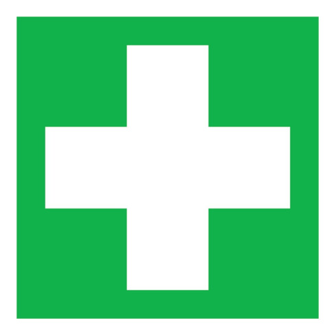 SafetyMarking Panneau de signalisation Alu L200xH200 mm Premiers secours photoluminescent