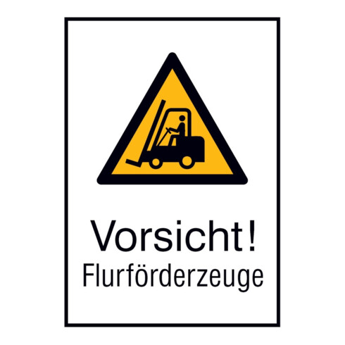 SafetyMarking Panneau de signalisation Aluminium L520xH742 mm Attention engins de manutention