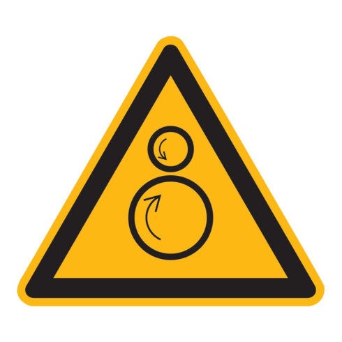 SafetyMarking Panneau de signalisation aluminium SL 100 mm Avertissement rouleaux opposés