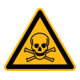 SafetyMarking Panneau de signalisation aluminium SL 200 mm Avertissement substances toxiques-1