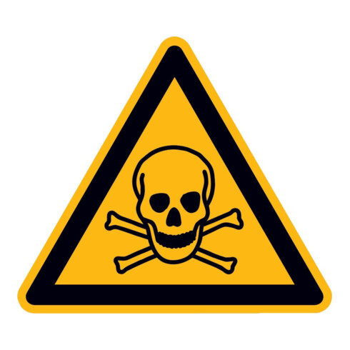 SafetyMarking Panneau de signalisation aluminium SL 200 mm Avertissement substances toxiques