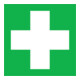SafetyMarking Panneau de signalisation film B150xH150 mm Premiers secours phosphorescent-1