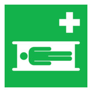 SafetyMarking Panneau de signalisation film B200xH200 mm civière longue phosphorescent