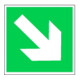 SafetyMarking Panneau de sortie de secours Alu L150xH150 mm Flèche haut/bas photoluminescent-1