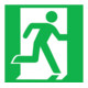 SafetyMarking Panneau de sortie de secours alu L200xH200 mm sortie droite photoluminescent-1
