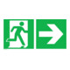 SafetyMarking Panneau de sortie de secours alu L300xH150 mm sortie droite avec flèche droite-1