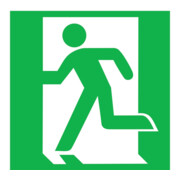 SafetyMarking Panneau de sortie de secours film B150xH150 mm gauche photoluminescent