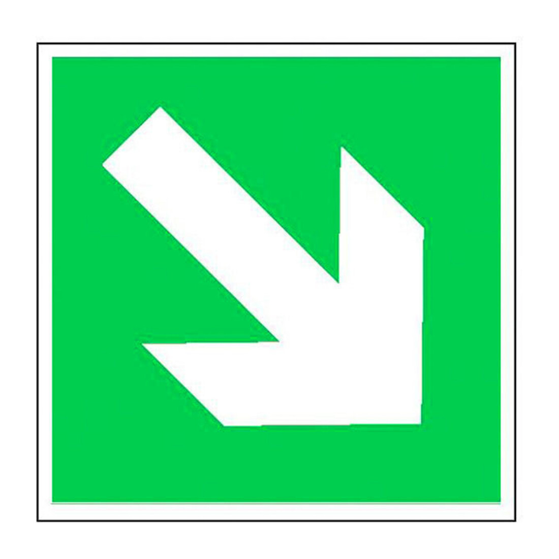 SafetyMarking Panneau de sortie de secours Film B200xH200 mm Flèche haut/bas phosphorescent