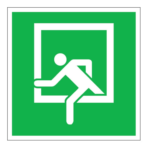 SafetyMarking Panneau de sortie de secours film B200xH200 mm photoluminescent long