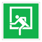 SafetyMarking Panneau de sortie de secours film B200xH200 mm photoluminescent long