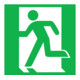 SafetyMarking Panneau de sortie de secours gauche film B200xH200 mm phosphorescent long-1