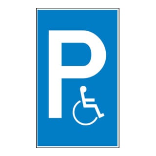 SafetyMarking Panneau de stationnement alu L400xH600 mm Réservé aux handicapés
