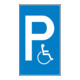 SafetyMarking Panneau de stationnement alu L400xH600 mm Réservé aux handicapés-1