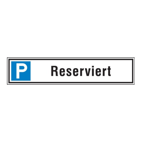 SafetyMarking Panneau de stationnement alu L520xH110 mm Réservé