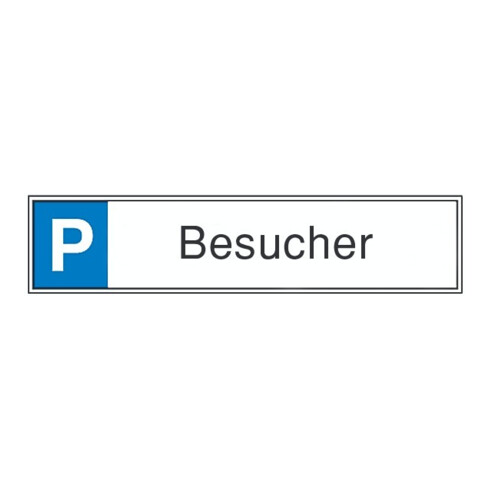 SafetyMarking Panneau de stationnement alu L520xH110 mm Visiteurs