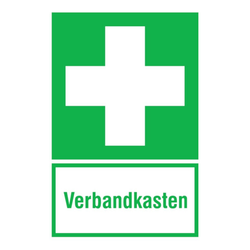 SafetyMarking Panneau d'indication Film B200xH300 mm Trousse de secours photoluminescente