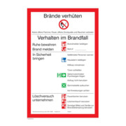 SafetyMarking Panneau d'interdiction film B200xH300 mm Règlement incendie universel