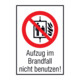 SafetyMarking Panneau d'interdiction Film L13,1 x H18,5 cm Ne pas utiliser l'ascenseur en cas d'incendie-1