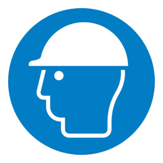 SafetyMarking Panneau d'obligation Aluminium D200 mm Utiliser protection tête