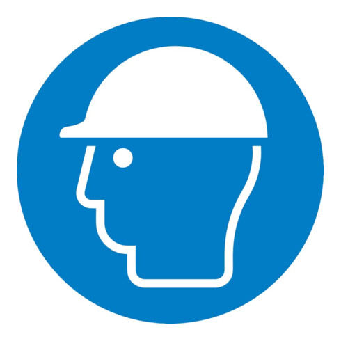 SafetyMarking Panneau d'obligation Aluminium D200 mm Utiliser protection tête