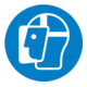 SafetyMarking Panneau d'obligation Aluminium D200 mm Utiliser un écran facial-1
