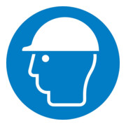 SafetyMarking Panneau d'obligation Aluminium D315 mm Utiliser protection tête