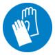 SafetyMarking Panneau d’obligation Film D100 mm Utiliser protection des mains-1