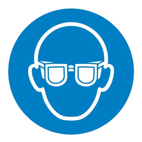 SafetyMarking Panneau d'obligation Film D50 mm Utiliser protection des yeux 6 pcs/feuille