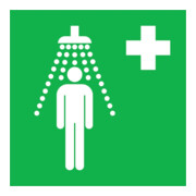 SafetyMarking Panneau signalétique Alu L200 x H200 mm Douche de sécurité photoluminescent