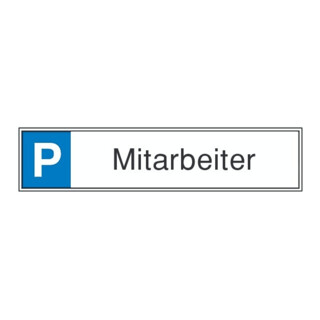SafetyMarking Parkplatzschild Alu B520xH110 mm Mitarbeiter