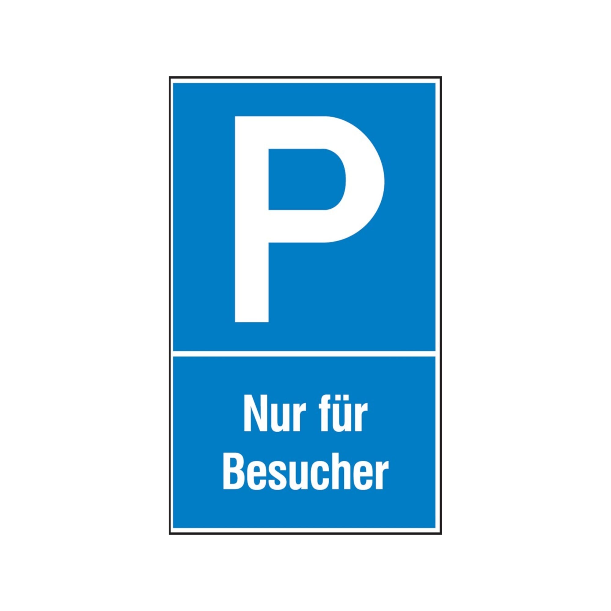 SafetyMarking Parkplatzschild Kunstst. B250xH400 mm Nur für Besucher ; wolk