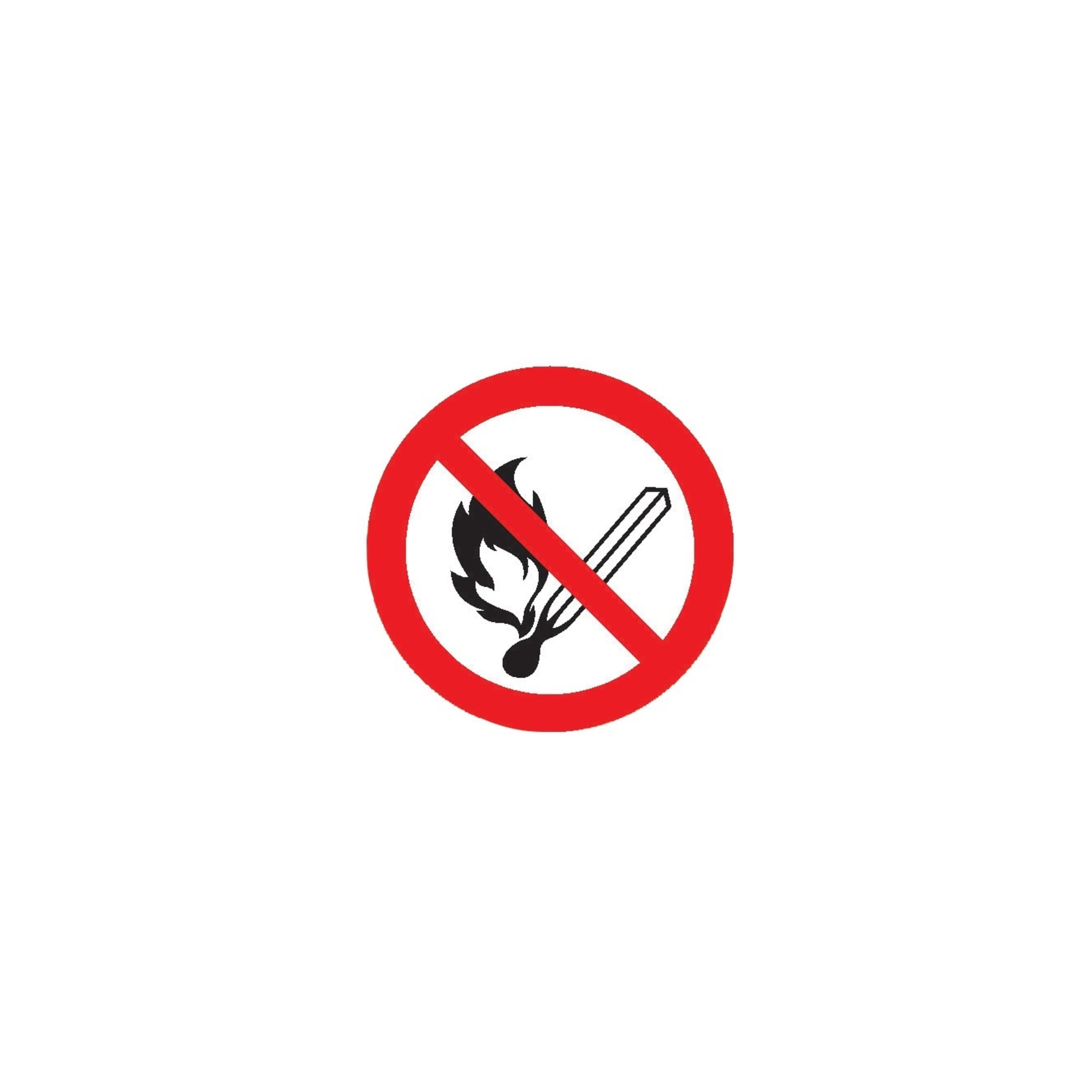 SafetyMarking Verbotsschild Folie D200 mm Feuer,offenes Licht und Rauchen verboten ; wolk