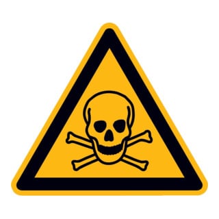 SafetyMarking Warnschild Aluminium SL 200 mm Warnung vor giftigen Stoffen
