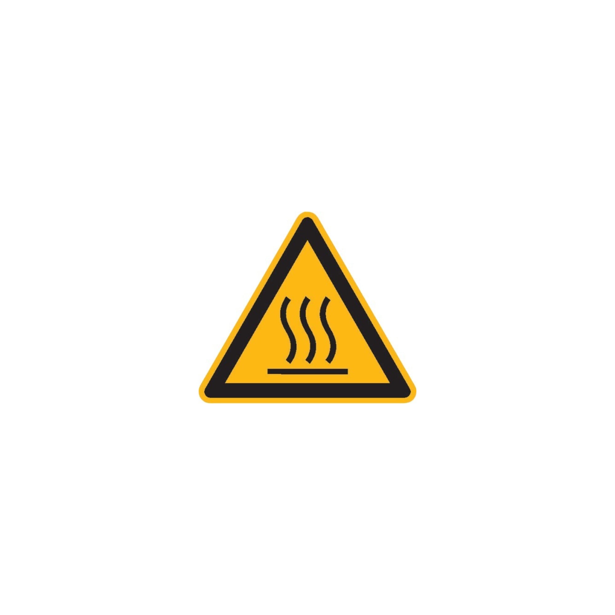 SafetyMarking Warnschild Folie SL 100 mm Warnung vor heißer Oberfläche ; wolk