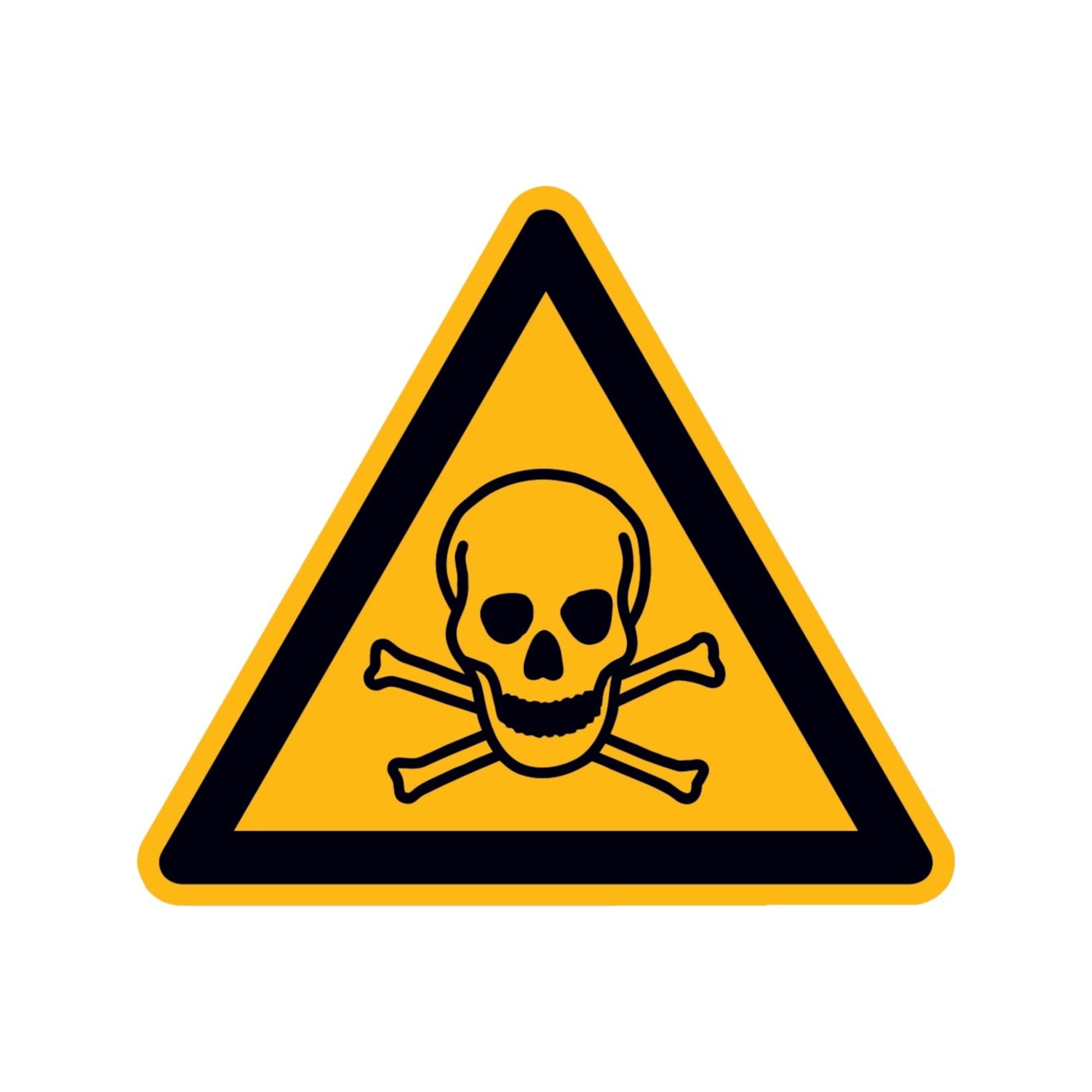 SafetyMarking Warnschild Folie SL 200 mm Warnung vor giftigen Stoffen ; wolk